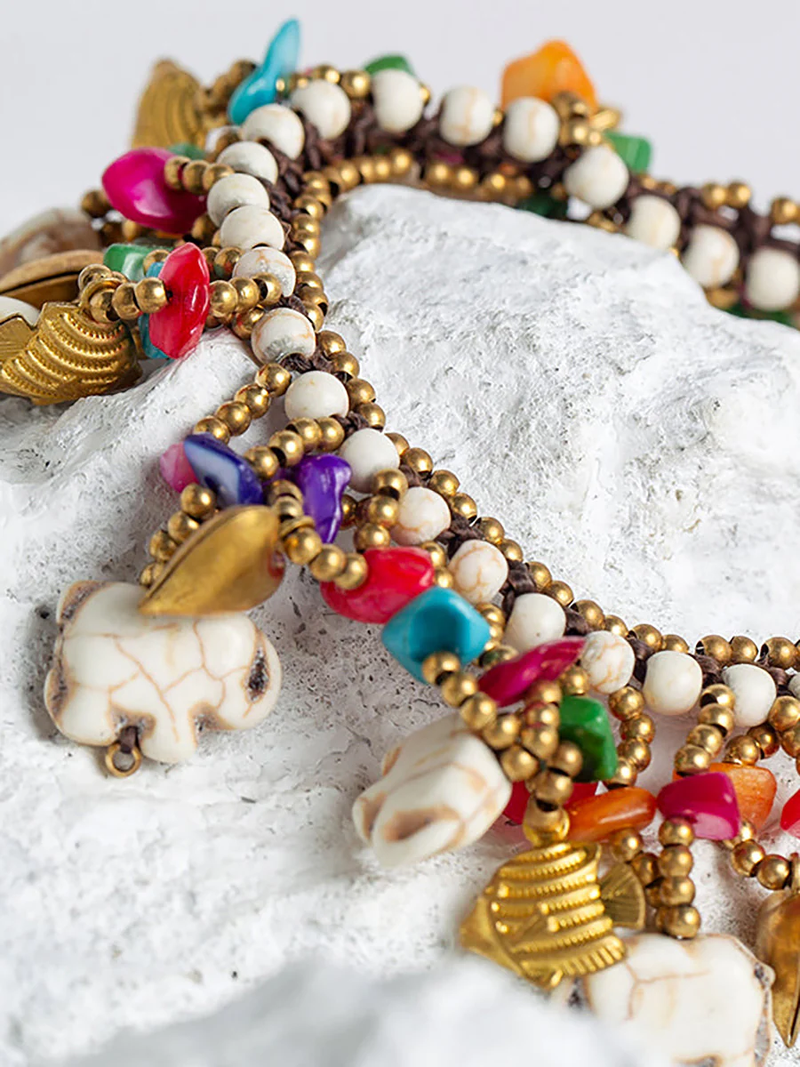 Women Bohemia Elephant Woven Turquoise Bracelet - Image 10
