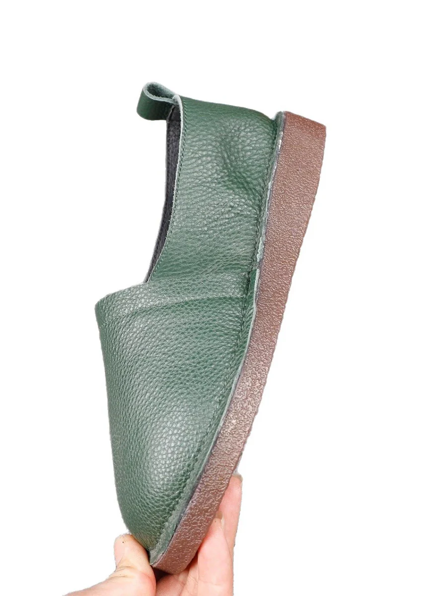 Women Casual Soft Genuine Leather Flat Shoes - Image 5