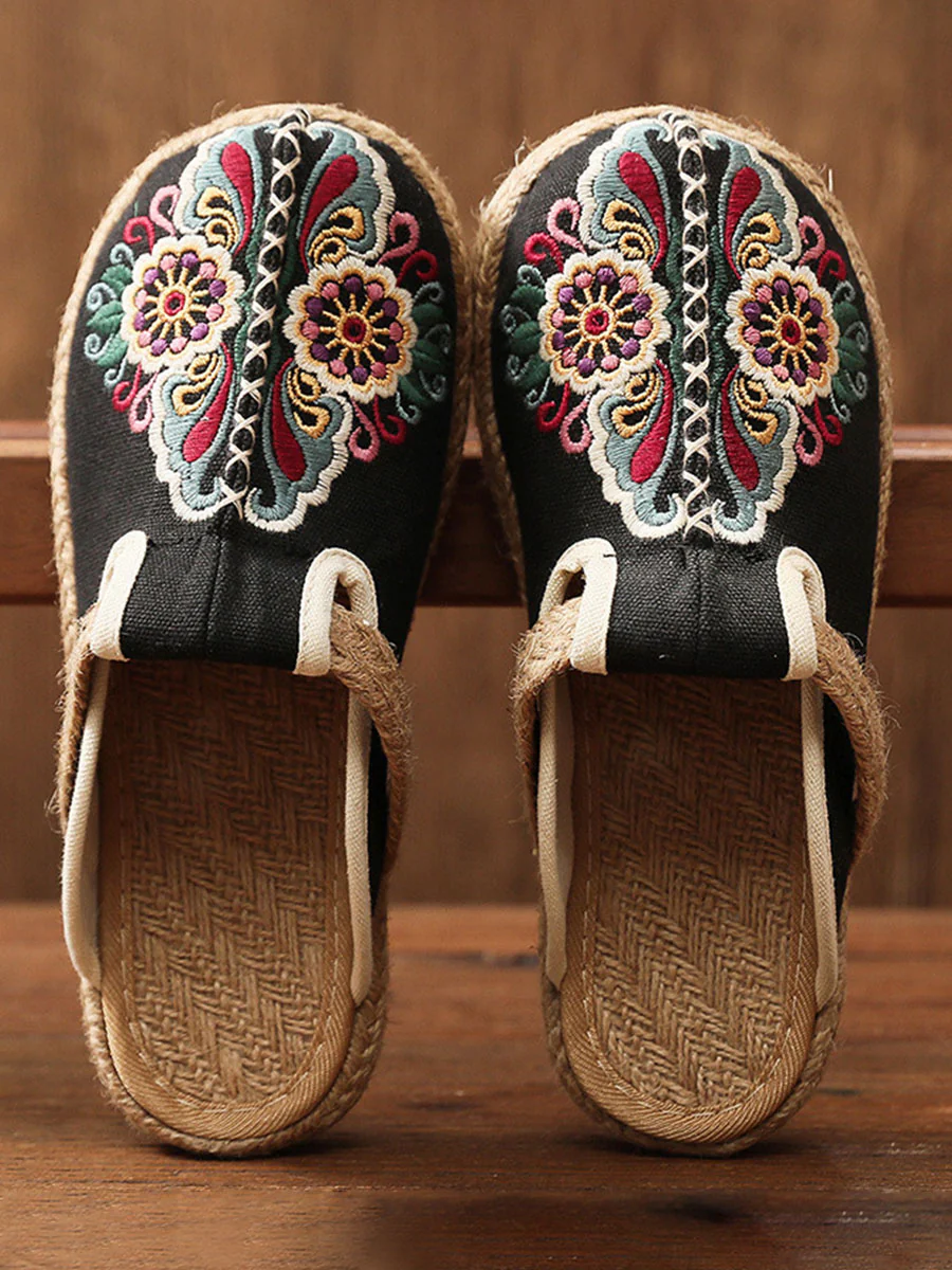 Women Retro Embroidered Casual Floral Shoes - Image 3