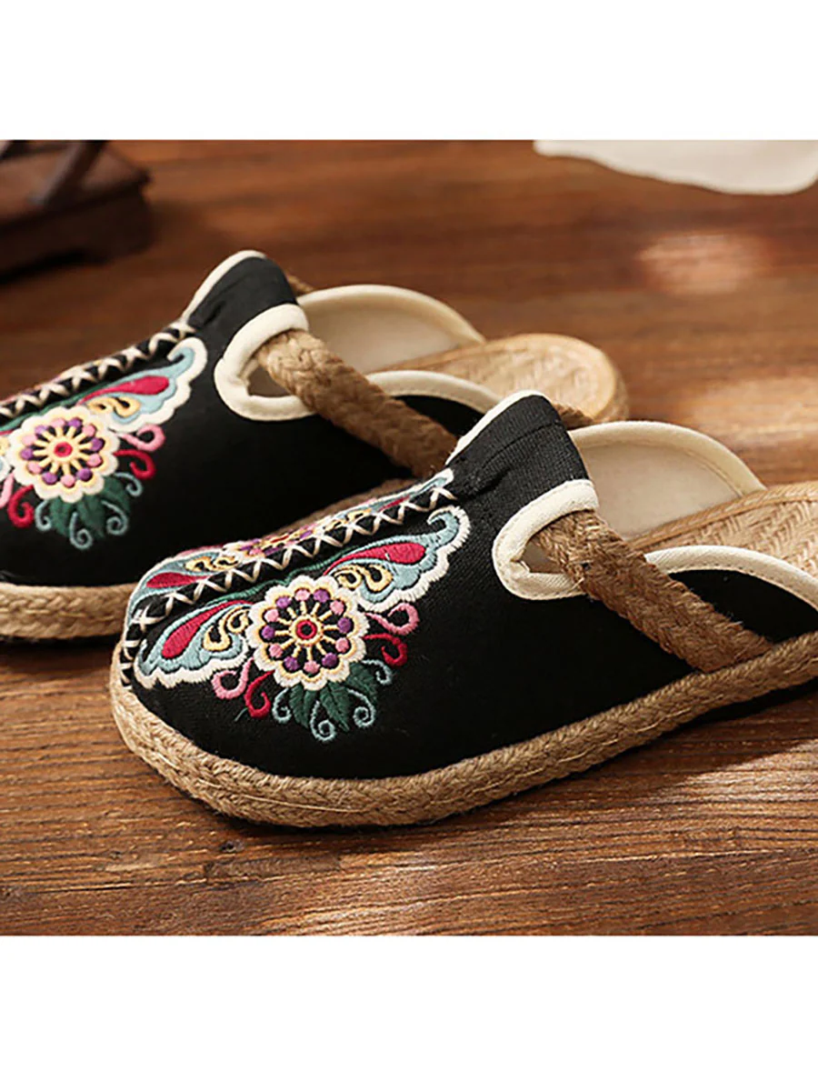 Women Retro Embroidered Casual Floral Shoes - Image 5