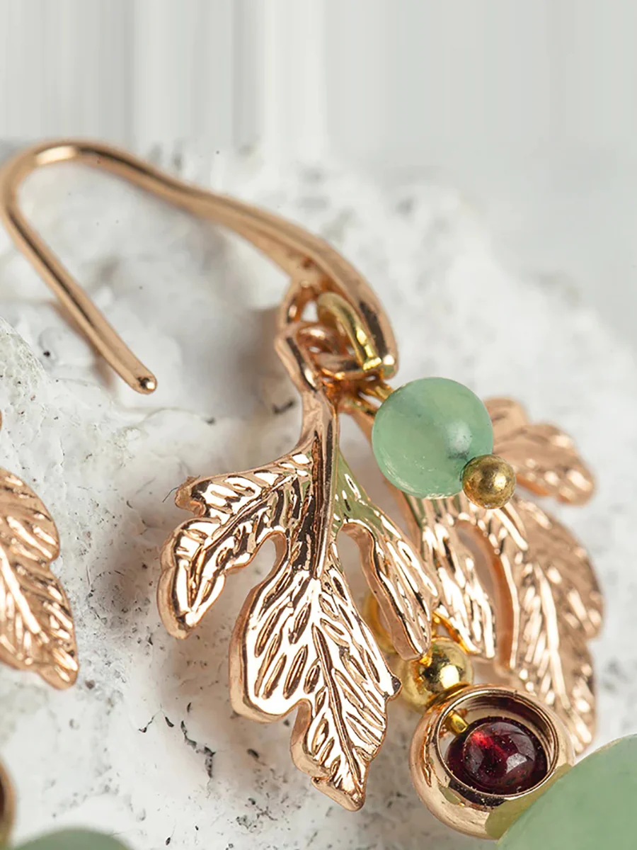 Women Retro Ethnic Gold Plated Earrings - Image 11