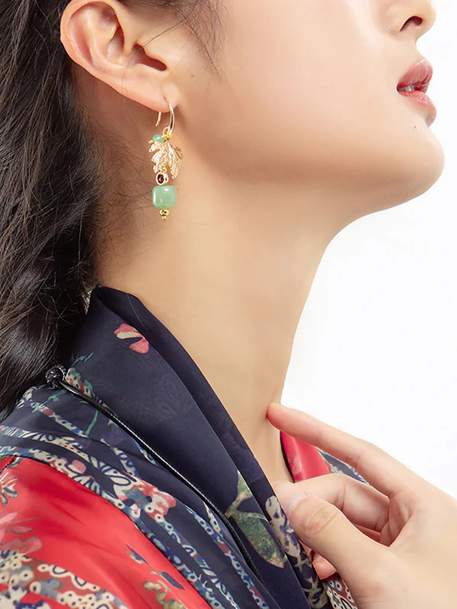 Women Retro Ethnic Gold Plated Earrings - Image 3