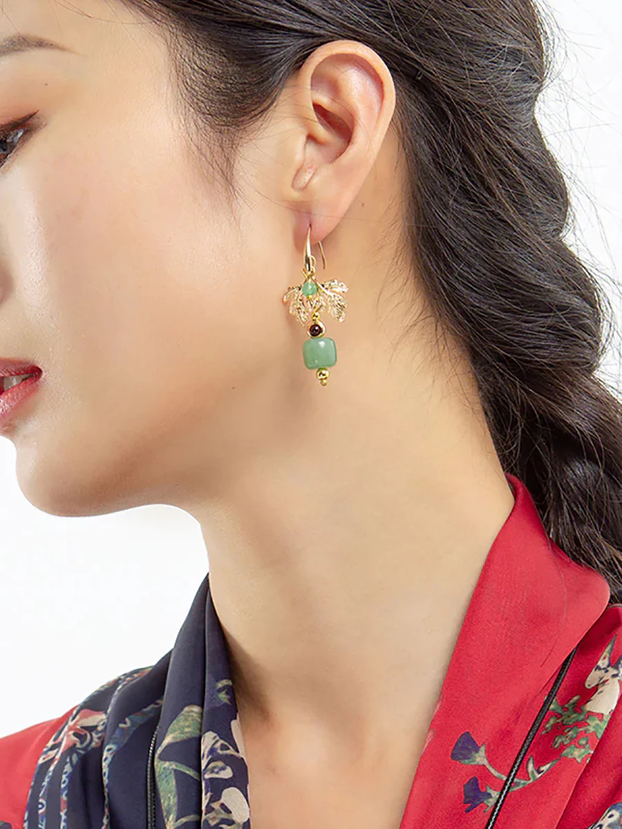 Women Retro Ethnic Gold Plated Earrings - Image 4