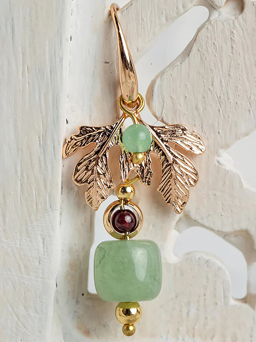 Women Retro Ethnic Gold Plated Earrings - Image 5
