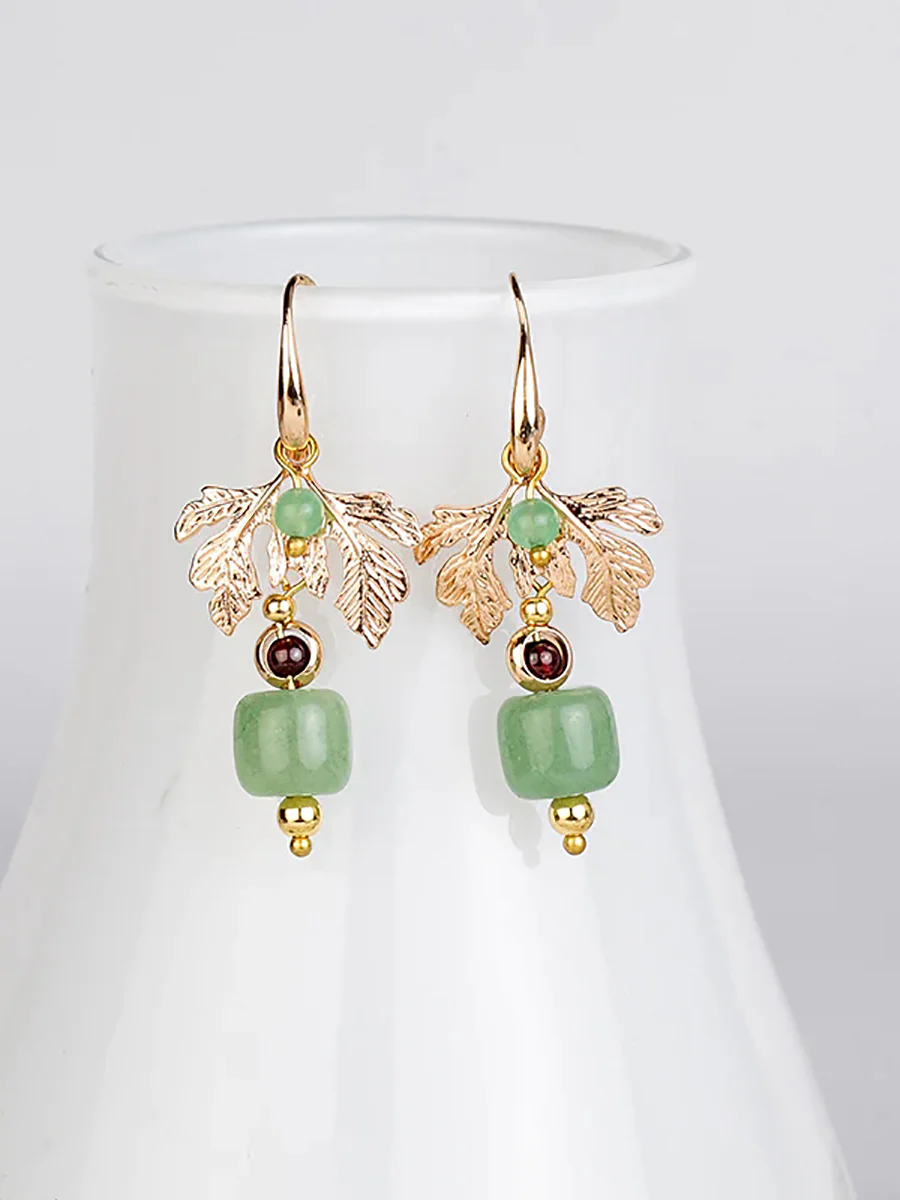 Women Retro Ethnic Gold Plated Earrings - Image 7