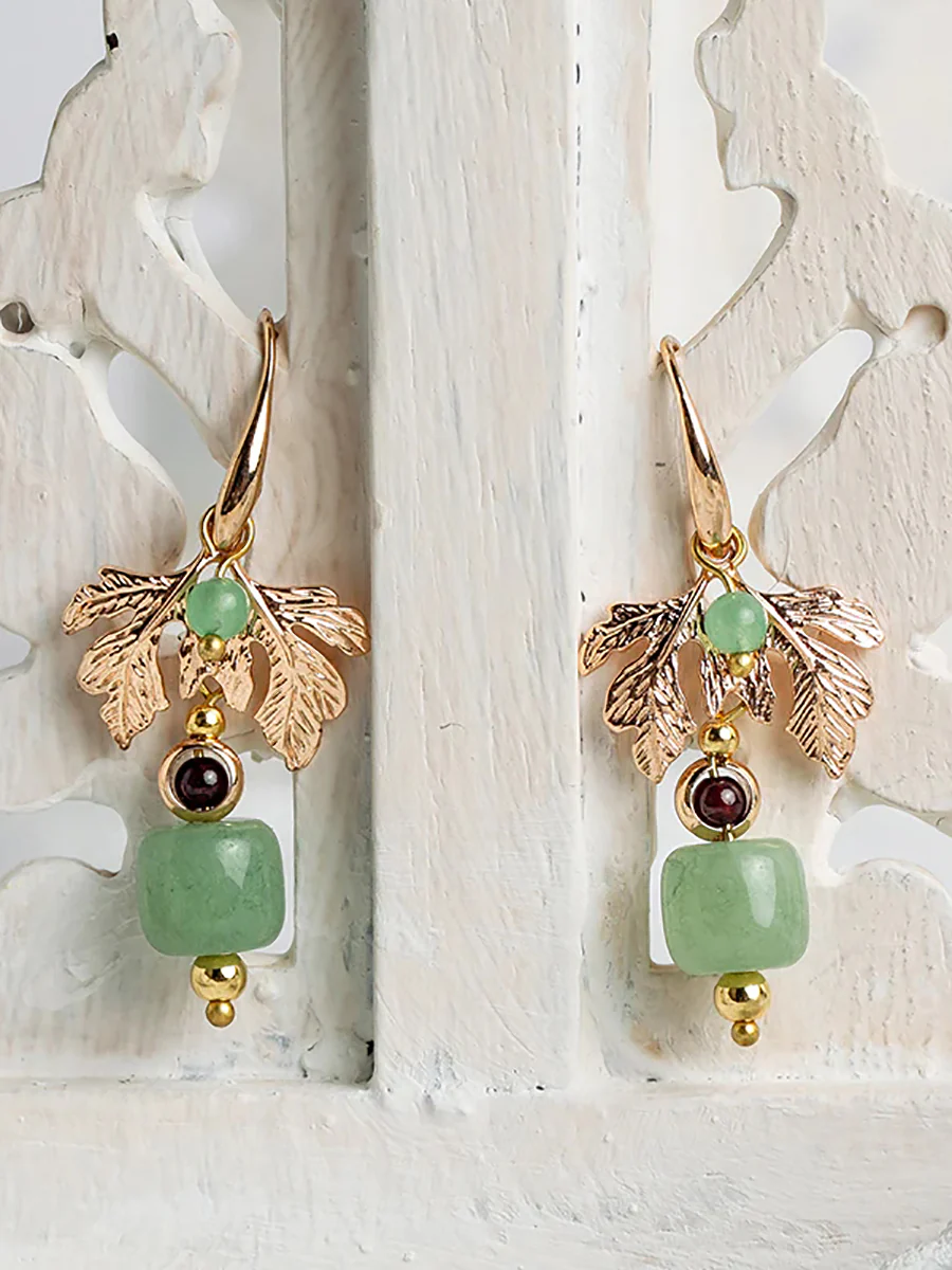 Women Retro Ethnic Gold Plated Earrings - Image 9