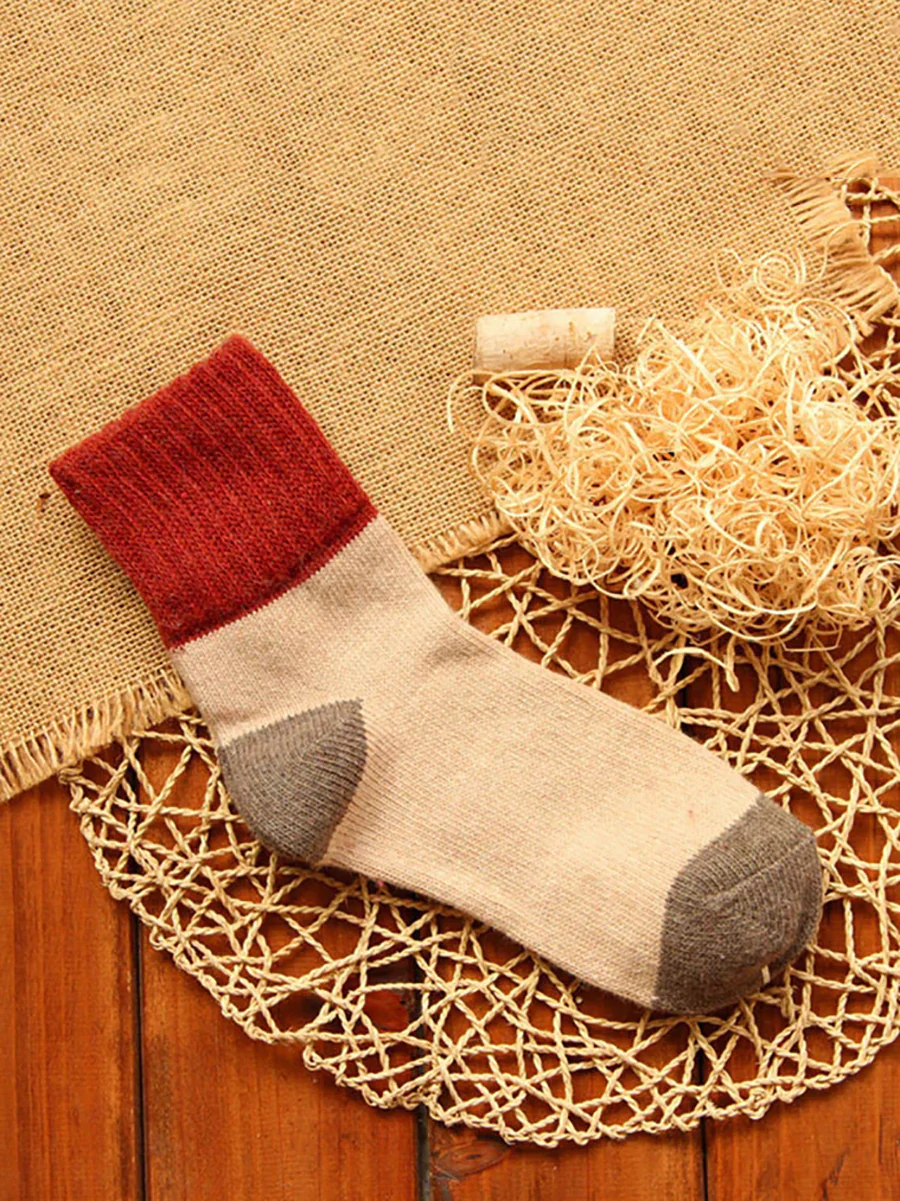 Women Winter Wool Thick Socks(5 Pairs) - Image 3