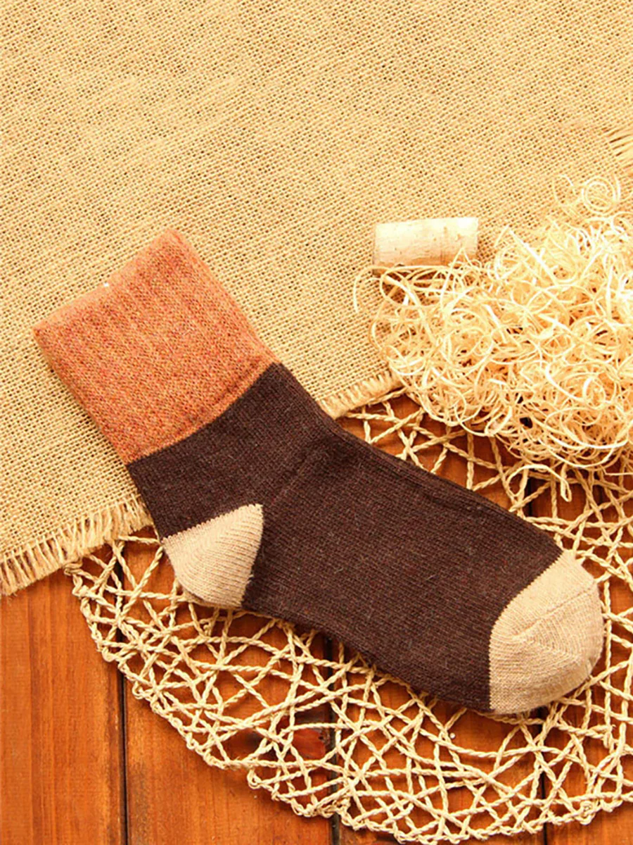 Women Winter Wool Thick Socks(5 Pairs) - Image 4