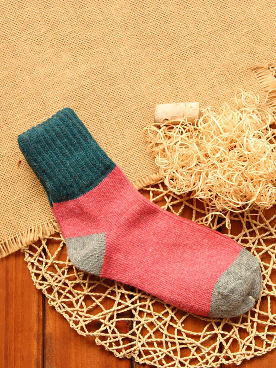 Women Winter Wool Thick Socks(5 Pairs) - Image 7