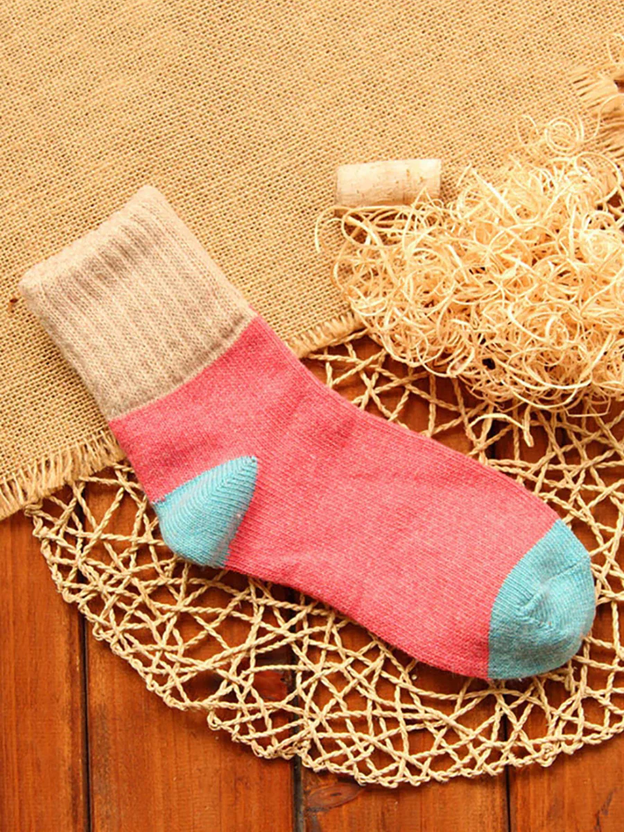 Women Winter Wool Thick Socks(5 Pairs) - Image 9